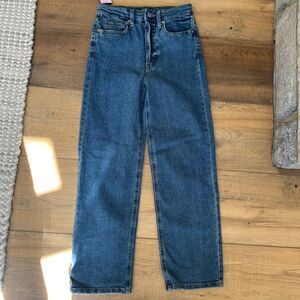 Wild Fable Denim Jeans 00 24 Womens Straight Leg High Waist Pants NWT